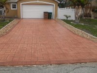 Brick Red Random Tile Pattern