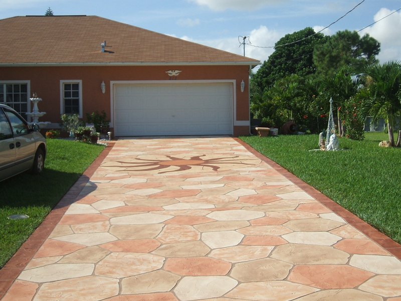 custom driveway designs, concrete driveways